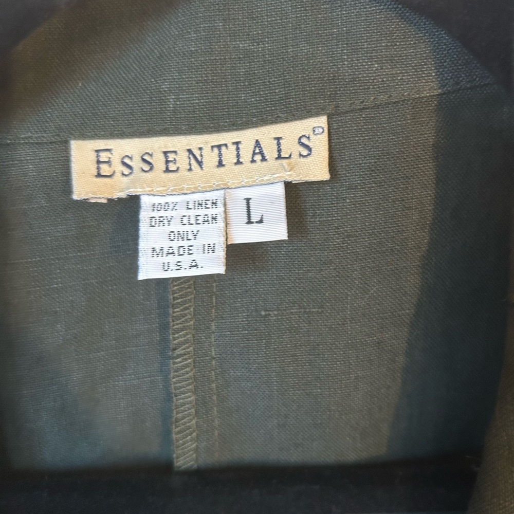 Women's Black Linen Shirt by Essentials - Picture 5 of 5